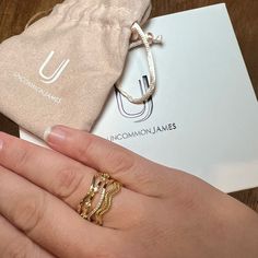 Nwt- Uncommon James Vintage 5 Layer Ring Set In Gold Layered Rings, Ring Set, Womens Jewelry Rings, Ring Sets, Women Jewelry, Women Shopping, Gold