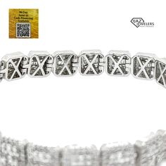 14K White Gold Baguette Diamond Bracelet Available With These Specifications: Metal: 14K Gold Color: White Weight: 46 Grams Stones: Diamond Shape: Baguette, Round CTW: 6.66 Length: 8.5 (Can Be Shortened) Width: 9 mm Baguette Diamond, Diamond Shape, Diamond Shapes, Instagram Followers, Baguette, Diamond Bracelet, Gold Color, Color White, White Gold