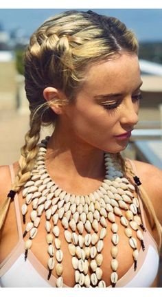 Cowrie Shell Statement Necklace | Ethically Sourced Fashion | Cameo Nouveau – Nouveau and Vintage Shell Wedding Decor, Shell Wedding, Cowrie Shell Jewelry, Cowry Shell, Macrame Dress, Seashell Jewelry, Short Natural Hair Styles, Pretty Necklaces, Cowrie Shell