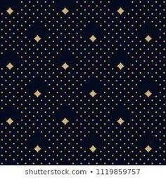 an abstract black and gold background with white dots, squares and lines on a dark blue background