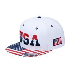 an american flag hat with the word usa on it