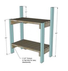 the plans for an outdoor shelving unit