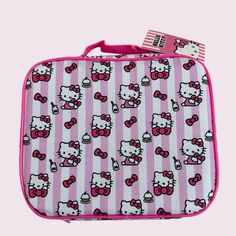 Brand New With Tags 9 Inches By 7.5 Inches Cute Rectangular Pink Lunch Bag, Cute Pink Lunch Bag For Gift, Cute Pink Lunch Bag, Cute Pink Lunch Bag For Back To School, Sanrio Kitchen, Hello Kitty Lunch, Sanrio Pink, Box Lunch, Kitchen Food Storage