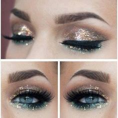 <3 Sparkly Eyes, Glitter Eye, Makeup Party, Christmas Makeup