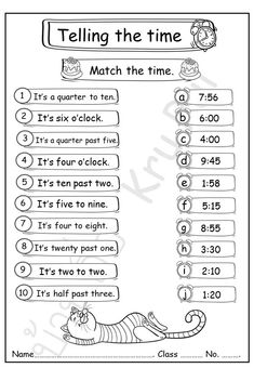 the telling time worksheet for children to learn how to read and write numbers