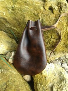 Leather Pouch, Drawstring Bag, Crystal Pouch, Marble Bag, Keepsake Holder, Jewelry Bag, Keepsake, Gi Leather Medicine Pouch, Marble Bag, Crystal Pouch, Pouch Drawstring, Medicine Pouch, Have Patience, Viking Sewing, Medicine Bag, Jewelry Bag