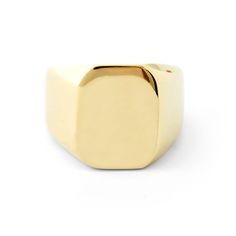 * Beautifully polished gold finish
 * Signet style ring
 * Nickel tested Ring Size Adjuster, Polished Man, Signet Ring Men, Western Belts, Square Rings, Rings Cool, Minimalist Rings, Ring Size Guide, Favorite Rings