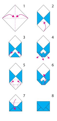 how to make an origami envelope with paper step by step instructions for beginners