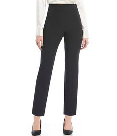 Elegant Business Casual Straight Leg Leggings, Elegant Straight Leg Business Casual Leggings, Elegant Straight Leg Leggings For Business Casual, Elegant Ankle-length Leggings For Business Casual, Elegant Stretch Straight Leg Leggings, Tight Elegant Elastane Pants, Elegant Black Ankle-length Leggings, Chic Elastane Leggings For Business Casual, Elegant Tight Trousers