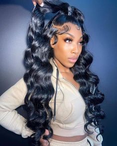 Half Up Half Down Hairstyles, Curl Styles, Human Virgin Hair, Sleek Ponytail, Half Up Half Down Hair, Wand Curls, Medium Hair Cuts, Love Hair, Half Up Half Down