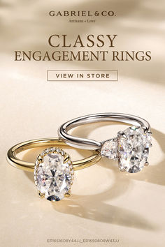 Inspired by love and perfected by artisans, each Gabriel & Co. Classic Engagement Ring is a testament to enduring love. Let us help you write the next chapter of your love story with a ring that reflects the beauty, purity, and strength of your bond. Engagement Ring Trends, Gia Certified White Gold Diamond Ring For May Birthstone, Timeless Gia Certified White Gold Diamond Ring, Gia Certified Yellow Gold Moissanite Ring, Gia Certified Yellow Gold Diamond Ring With Square Cut, Gia Certified Moissanite Diamond Ring In Rose Gold, Classy Engagement Ring, Custom Diamond Rings, Trending Engagement Rings