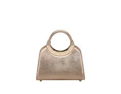 BVLGARI Roma Mini Top Handle Bag In Light Gold Striated Calf Leather With Bright Travertino Nappa Leather Lining. Iconic Metal Detail In Light Gold-plated Brass Engraved With The BVLGARI Logo, And Magnetic Press-button Closure. Bvlgari Logo, Mini Top Handle Bag, Mini Top, Metal Detail, Handle Bag, Nappa Leather, Official Store, Purse Wallet, Top Handle