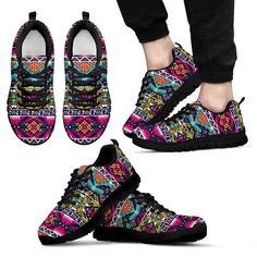 Native American Shoes, Native American Indians Aztec Tribal Navajo Print Men Shoes Sneakers – Excoolent Sneakers are the epitome of style and comfort. Crafted with precision and made from high-quality materials, they offer a perfect blend of fashion and functionality. The cushioned sole provides exceptional support, making them ideal for all-day wear. Whether you’re strolling... Colorful Sneakers Women, Navajo Print, Today's Society, Colorful Sneakers, Personalized Shoes, White Sneakers Women, Print Sneakers, Star Sneakers, Athletic Sneakers