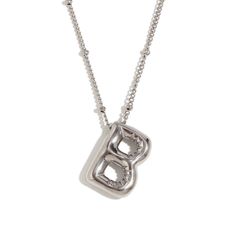 Bubble/Balloon Letter B Initial Necklace Elevate Your Style With Our Very Popular Silver Bubble Initial Necklace. Balloon Letter Pendant On A Delicate Beaded Satellite Chain. Chain Length - 17 1/2- 19 1/2 Inches All Jewelry Comes Beautifully Packaged And Ready For Gift Giving. #Balloon #Bubble #Necklace #Initial #Silver Balloon Letter Necklace, B Initial Necklace, Letter B Necklace, Pjo Dr, B Initial, Balloon Necklace, Initial Necklace Silver, Bubble Necklace, Bubble Necklaces