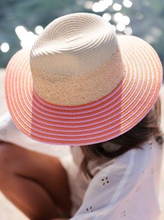 Ensure your face stays shaded this summer with Shiraleah's Armida Hat. Made from a natural paper straw base, this trendy beach hat features a chic orange and pink stripe design on the rim that can match any outfit. Pair with other items from Shiraleah to complete your look! Features a neutral straw color base with a pink and orange striped brim Shiraleah is a trend-driven lifestyle brand focused on the little gifts that make life special! Made from paper straw and raffia One size and adjustable Tank Jumpsuit, Natural Paper, Trendy Beach, Beach Hat, Vacation Outfits, Pink Stripes, Sun Hat, Stripes Design, Lifestyle Brands