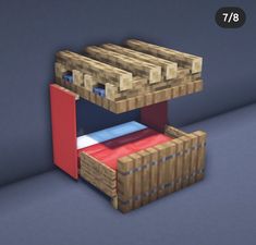 an image of a bed made out of blocks