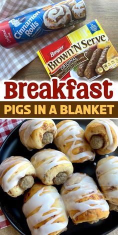 Easy 2-Ingredient Breakfast Pigs In A Blanket Breakfast Pig In A Blanket, Pigs In A Blanket Recipe Breakfast, Cinnamon Roll Pigs In A Blanket, Pigs In A Blanket Crescent Rolls, Breakfast Pigs In A Blanket, Emma Food, October Meals, Pigs In A Blanket Recipe, Crescent Roll Breakfast Recipes