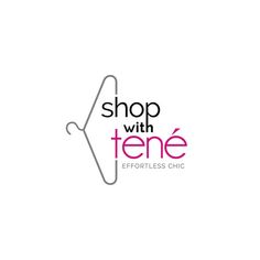 the logo for shop with tene, an effortless chic store that is open to