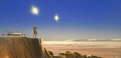 The art of No Man's Sky • Eurogamer.net Tatooine Sunset, John Howe, Mos Eisley, May The Fourth Be With You, Star Wars 1977, Star Wars Trilogy, No Man's Sky, Flash Gordon