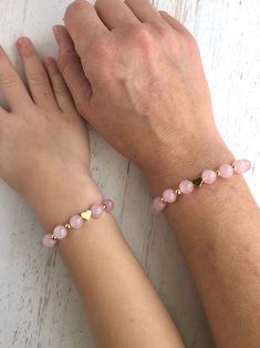 🔹This is a beautiful set of matching mother/daughter beaded bracelets. These make a perfect gift for a mama and daughter duo, or any ladies who want to show their special connection. Matching with your little is always fun and these dainty bracelets make dressing up even more special! In these weird and crazy times, it can be hard to feel connected with family and friends if we are separated by distance or by a quarantine. These simple little bracelets can help your little ones feel connected t Mother Daughter Matching Bracelets, Mom And Daughter Bracelet, Mother’s Day Diy Bracelets, Mommy And Me Beaded Bracelets, Mom Daughter Bracelet Diy, Mom And Mini Bracelets, Mother And Daughter Bracelets, Matching Handmade Bracelets, Mama And Me Bracelets