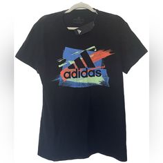 Adidas Women’s T-Shirt- New W/Tags Adidas Multicolor Graphic Print T-shirt, Adidas Multicolor Crew Neck T-shirt, Adidas Multicolor Graphic Print Tops, Adidas Casual T-shirt With Graphic Print, Casual Adidas T-shirt With Graphic Print, Adidas Graphic Tee With Logo Print, Adidas Graphic Print Short Sleeve T-shirt, Adidas Short Sleeve T-shirt With Graphic Print, Adidas Tops