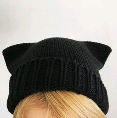 Cat Ear Beanie, Anna Blue, Ear Beanie, Cat Eared Beanie, Cat Ear, Cute Hats, Really Cute Outfits, Kawaii Clothes