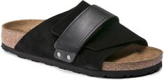 After a long hike  slip on the men's Birkenstock Kyoto sandals. Their supportive arches and deep heel cups can help your feet recover—and they feel great when you're just running to the store  too. Leather Slides With Cushioned Footbed For Outdoor, Birkenstock Kyoto, Men Birkenstock, Birkenstock Men, Mens Leather Sandals, Just Run, Sandals Black, Rei Co-op, Nubuck Leather