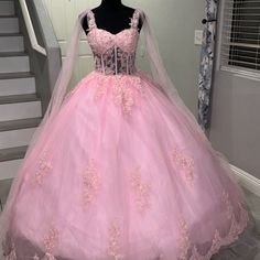 Beautiful Blush Colored Gown Brand New, Never Worn Sleeping Beauty Quince, Fairytale Quince, Dresses Light Pink, Quinceañera Ideas, Quinceanera Dresses Pink, Pretty Quinceanera Dresses, Quince Dress, Quince Dresses, Blush Color