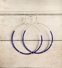 Purple bead hoops are simple and cute earrings. Made with dark purple opaque beads and silver ear wires. With these classic 2 inch beaded hoops you'll forget you're wearing these lightweight earrings. Makes a great best friend or mom gift.  Want a different color? Just message me! Earrings are READY TO SHIP!!  MORE HOOPS https://www.etsy.com/shop/MiksJewelryShop?search_query=hoop+earrings MY ENTIRE COLLECTION https://www.etsy.com/shop/MiksJewelryShop Thank you for supporting handmade and for vis Dark Purple Earrings, Purple Beaded Earrings, Earrings Necklace Set, Dainty Hoop Earrings, Purple Gift, Purple Beaded, Earring Ideas, Earrings Purple, Purple Earrings