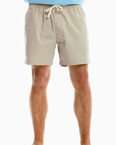 The model front view of the Sun Farer 6 inch short - Sand Dollar Casual Cotton Shorts For Vacation, Casual Cotton Pajama Shorts For Spring, Spring Casual Cotton Pajama Shorts, Summer Cotton Pajama Shorts In Solid Color, Cotton Pajama Shorts With Drawstring, Casual Solid Shorts With Short Inseam, Cotton Drawstring Pajama Shorts, Casual Solid Bermuda Shorts, Casual Solid Bermuda Shorts With Built-in Shorts