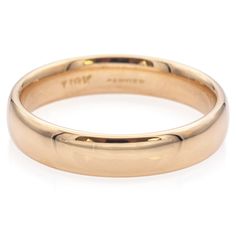 Weight: 4.2 Grams Width: 3.9mm Ring Size: 6 Hallmark: Cartier 18K ITEM #: BR-1322-061424-04 9mm Ring, Yellow Gold Wedding Band, Wedding Band Ring, Gold Wedding Band, Gold Wedding, Vintage Cartier, Wedding Ring Bands, Band Ring, Cartier