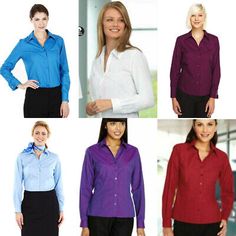 Premium Quality SIMON JERSEY LADIES LONG SLEEVED SMART BLOUSE OFFICE CORPORATE BUSINESS SHIRT, New Women's Tops Fitted Collared Professional Tops, Professional Fitted Tops For Office Wear, Fitted Professional Tops For Office Wear, Fitted Professional Blouse, Long Sleeve Stretch Blouse For Workwear, Stretch Long Sleeve Blouse For Work, Fitted Professional Business Blouse, Stretch Long Sleeve Blouse For Office Wear, Professional Tops For Work