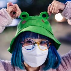 ❤ If frog were a hat, you would pick frog up and say "that's a nice hat" ❤ Designed by mintandapple, popularized by the lovely singer-songwriter Corook! Give them a listen for wholesome indie pop that will break your heart, just to heal you back up again with a warm musical hug ❤️‍🩹(Website, Instagram, TikTok) ❤ Embroidered details ❤ Spot clean with mild soap and water ❤ Hat opening diameter ~8.25 inches (21cm) ❤ Hat opening circumference ~21.5 inches (55cm) Playful Green Brimmed Bucket Hat, Cute Green Cap Hat, Playful Bucket Hat With Short Brim, One Size, Cute Green Cap, Playful Green Brimmed Sun Hat, Playful Short Brim Hat One Size Fits Most, Fun Winter Bucket Hat With Adjustable Fit, Green Adjustable Fun Costume Hats And Headpieces, Playful Green Wide Brim Hat