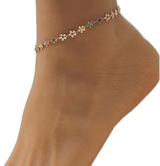 Trendy Multicolor Anklets For Spring, Multicolor Beach Anklets, Spring Gold Anklets For The Beach, Spring Flower Anklets, Casual Spring Anklets, Statement Collar Necklace, The Lobster, Rainbow Butterfly, Sparkly Earrings