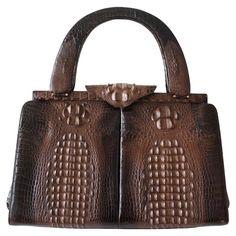 1stdibs Vintage Crocodile Top Handle Bag, Multiple Crocodile Handbags, Crocodile Bags, Vintage Purses, Vintage Bag, Handle Bag, Vintage Bags, No Brand, Fashion Handbags, Top Handle