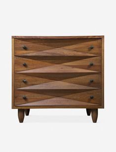 an image of a wooden dresser with drawers