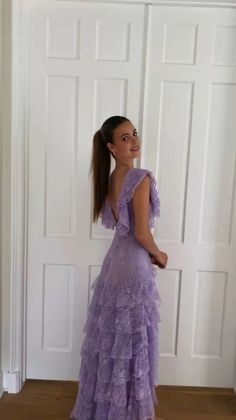 Purple Lace Long Prom Dress Backless Evening Dress Stunning Maxi Dress Cute Formal Dresses, Prom Dress Inspo, Purple Lace Dress, Backless Evening Dress, Gowns Dresses Elegant, Senior Prom Dresses, Classy Prom Dresses, Cute Prom Dresses, Backless Prom Dresses