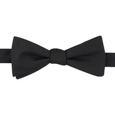 Look your absolute best while wearing this pre-tied bow tie from Bespoke. Look your absolute best while wearing this pre-tied bow tie from Bespoke. Bow-tying made simple. Watch now. Pre-tied design Adjustable strapFABRIC & CARE Polyester Spot clean Imported Size: One Size. Color: Black. Gender: male. Age Group: adult. Pattern: Solid. Bow Tying, Pre Tied Bow Tie, Bow Tie, Fabric Care, Bespoke, Adjustable Straps, Age Group, Mens Accessories, Pattern