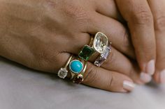 ROW DESCRIPTION The Turquoise Ada Ring is a one-of-a-kind birthstone ring, handmade in recycled 14k yellow gold. Turquoise is a birthstone of December and known to symbolize hope and wisdom. The tranquil turquoise stone is prized for being robin’s-egg blue or sky blue and filled with mystical lore throughout centuries of use. From Aztecs to the Ottoman Empire Turquoise has been a valued gem. This bright 3.03ct Sleeping Beauty Turquoise from Globe, Arizona set in a modern signet design, utterly c 14k Gold Turquoise Ring For Anniversary, Elegant 14k Gold Turquoise Birthstone Ring, Modern Turquoise Anniversary Ring, Sterling Silver Turquoise Ring With Yellow Gold Gemstone, Turquoise Gemstone Ring In Yellow Gold Sterling Silver, Sterling Silver Turquoise Ring In Yellow Gold, Fine Jewelry Multi-stone Turquoise Ring In Yellow Gold, Yellow Gold Turquoise Ring With Gemstone Accents As Gift, Turquoise Birthstone Ring In 14k Yellow Gold