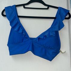 Brand New Bikini Top. Adjustable Straps, Removable Pads. Ruffle Top. Have The Matching Top (See Listing). Will Sell Separate Or As Bundle With Discount! Blue Tankini With Built-in Bra For Beach Party, Blue Summer Swimwear With Built-in Bra, Blue Bra-friendly Swimwear For Beach Party, Blue Bra-friendly Tankini For Poolside, Blue Bra-friendly Swimwear For Vacation, Blue Triangle Top Tankini With Built-in Bra, Blue Triangle Top Tankini, Bra Friendly, Blue Triangle Top Tankini With Bra Support, Blue Tankini For Beach Season Party