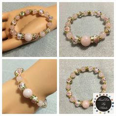 Unmissable! Check out this Handmade Jewelry Rose Quartz Bracelets for Women with Lampwork Glass Beads - Gifts for Women - Gift for Her only at $24.65. 
#GiftsForMom #RoseQuartzBracelet #BeadedBracelet #RoseQuartz #GlassBeads #HandmadeJewelry #GiftForHer #BraceletForWomen #LampworkBeads #GiftsForWomen Handmade Elegant Rose Quartz Crystal Bracelet, Handmade Pink Crystal Elegant Bracelet, Handmade Elegant Pink Crystal Bracelet, Elegant Handmade Pink Crystal Bracelet, Rose Gold Jewelry With Round Rose Quartz Beads, Elegant Rose Quartz Pink Crystal Bracelet, Adjustable Pink Bracelets, Handmade Pink Crystal Bracelet For Wedding, Handmade Rose Gold Crystal Bracelet With Round Beads