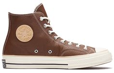 Converse Chuck 1970s Hi 162394C Vintage Sneakers For Fall, Classic Brown Sneakers For Fall, Retro Converse Leather Sneakers, Vintage Leather Sneakers For Fall, Classic Leather Converse Sneakers, Retro Brown Sneakers For Fall, Vintage Brown Converse Sneakers, Brown Leather Converse Sneakers, Retro Brown Leather Sneakers