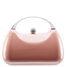 BRANDO-ROSE NUDE-PATENT – Nina Shoes Modern Silver Evening Bag For Formal Events, Elegant Compact Evening Bag For Formal Occasions, Elegant Compact Evening Bag, Elegant Compact Clutch For Parties, Elegant Compact Evening Bag For Party, Modern Pink Evening Bag, Nina Shoes, Interior Wall, Wall Pockets