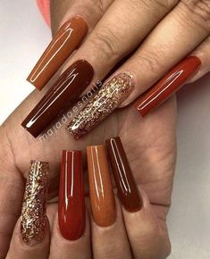 Thanksgiving Nail Designs, Fall Gel Nails, Cute Nails For Fall, Thanksgiving Nails, Autumn Nails, Fall Nail, Coffin Nails Designs