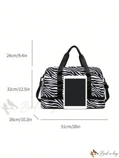 Bird in Bag - Pattern Fashion Travel Bag with Patch Decoration and Waterproof Double Layer Writing Numbers, Bird In Bag, Bag Pattern, Luggage Bags, Travel Bag, Travel Bags, Double Layer, Composition, Fabric