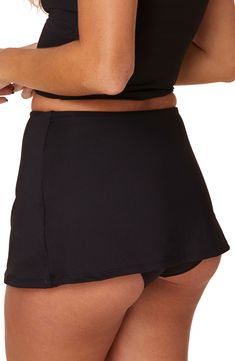 These vintage-inspired bikini bottoms have seriously cute full coverage with a dainty skirt all around. 11 1/2" length (size Medium)   Lined   Full coverage back   80% recycled nylon, 20% spandex   Hand wash, dry flat   Imported Cute Style, Vintage Inspired, Hand Wash, Nordstrom, Size Medium, Spandex, Skirt, Black