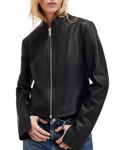 ALLSAINTS - Sadler Leather Jacket All Saints Leather Jacket Women, All Saints Leather Jacket, Leather Jacket Women, Leather Jackets Women, Jacket Women, Fall 2024, All Saints, Pick Up, Jackets For Women