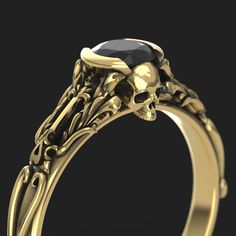 "To see my collection of Skull themed rings, click here: https://www.etsy.com/shop/MetalWendler?ref=seller-platform-mcnav&search_query=skull To see THIS ring style with a 6.5mm center stone option, click here: https://www.etsy.com/listing/727618858/skull-engagement-ring-white-gold-with Beautifully crafted Edwardian vintage style filigree skull engagement ring. Actual ring may vary slightly as they are finished by hand, but final rings are very, very close to what you see in the images. See m Gothic Gold Rings For Anniversary, Gold Gothic Jewelry For Anniversary, Half Bezel Ring, Gothic Engagement Ring, Skull Engagement Ring, Diamond Skull, Half Bezel, Floral Filigree, Bezel Ring