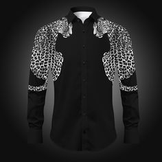 Season:Winter,Spring  Summer,Fall; Fabric:Polyester; Sleeve Length:Long Sleeve; Look After Me:Machine wash,Hand wash; Gender:Men's; Style:Casual; Elasticity:Stretch; Tops Type:Button Up Shirt,Printed Shirts; Occasion:Holiday,Daily,Evening Party; Fit Type:Regular Fit; Pattern:Leopard; Design:Button,Print; Neckline:Collared Shirts; Brand:OUKU; Listing Date:07/03/2024; Bust:null; Length:null; Shoulder Width:null; Fit US Size:null; Sleeve Length:null Cheap Men's Skull Print Shirt, Stretch Tops, Casual Long Sleeve Skull Print T-shirt, Black Long Sleeve Tiger Print Tops, Luxury Casual T-shirt With Skull Print, Skull Print Relaxed Fit Long Sleeve T-shirt, Collared Shirts, Mens Printed Shirts, Leopard Design