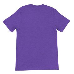 the back of a purple t - shirt